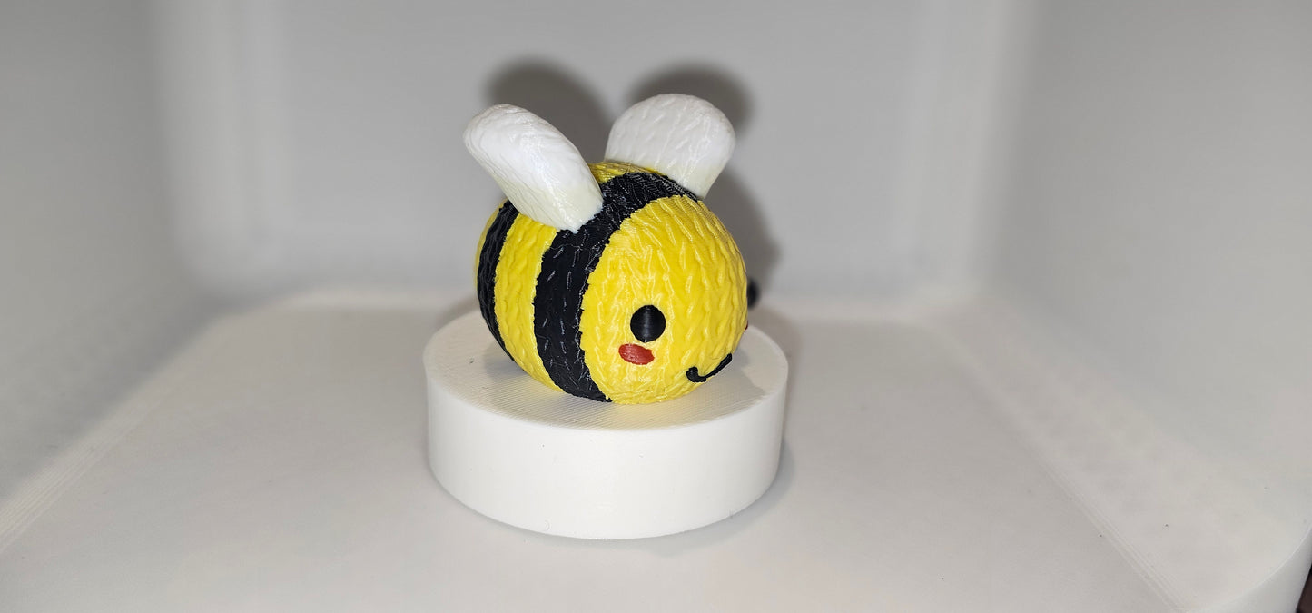 3D Printed Crocheted Bee Figurine